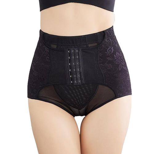 Six-breasted tummy-control pants, breathable mesh waist-cinching butt-raising waistband, postpartum mid-waist body shaping pants wholesale