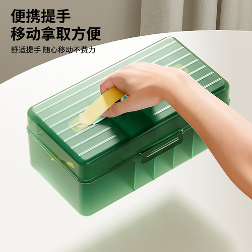 Data Cable Storage Box Flip-Top Desk Phone Charger Cable Earphone Multi-Compartment Cable Organizer Dustproof Drawer Organizer Gadget