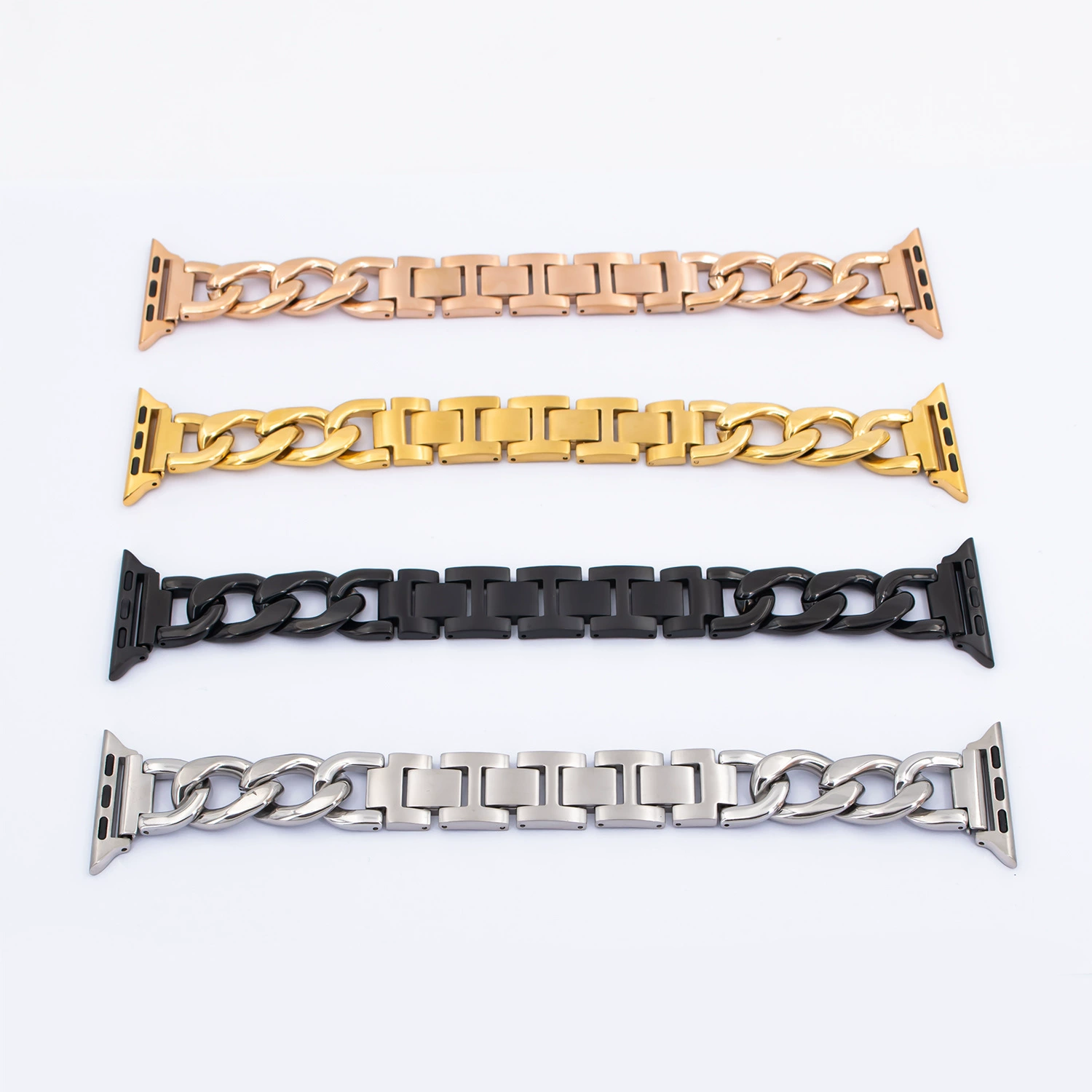 Apple, denim watch strap stainless steel