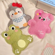 新款小号冬季卡通毛绒暖水袋注水热水袋暖手宝学生热敷肚子热水袋
