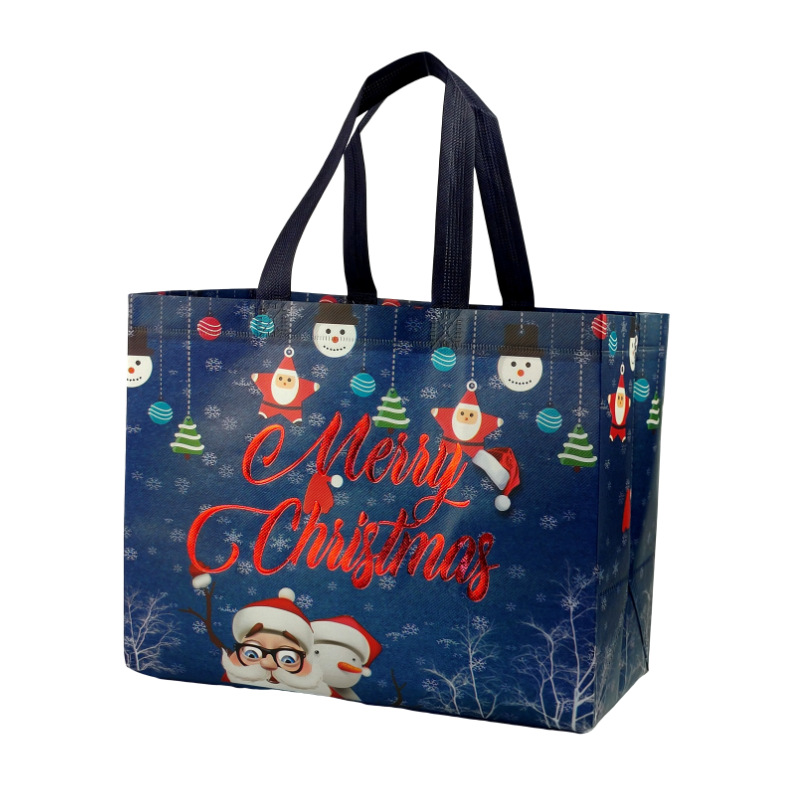 Bolso no tejido de Navidad bolso de mano logotipo personalizado gran película de dibujos animados transfronterizos alta sensación bolsa de embalaje de regalo