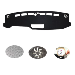 Factory-Supplied Real Silicone Gray Anti-Slip Particle Bottom Cloth Polyester Material Car Dashboard Sunshade and Light-Proof Mat