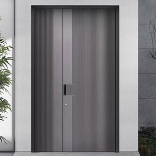 Entrance Door, Anti-Theft Door, Double Door, Villa Door, Entrance Door, Double Door, Simple 2025 New Style Carved Cast Aluminum Door