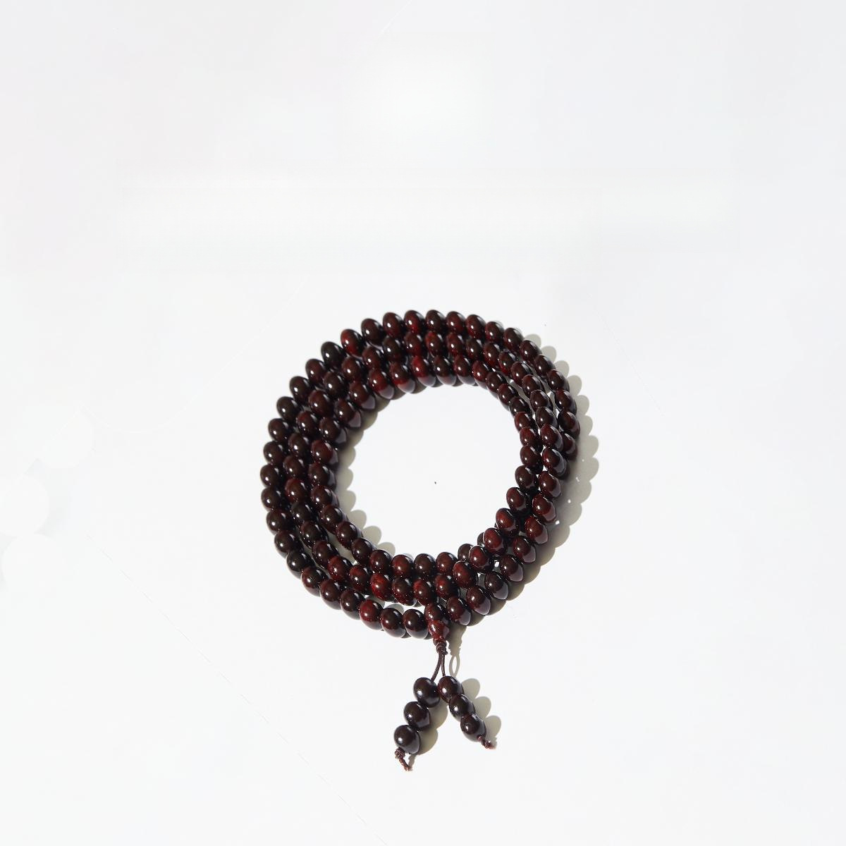 【运河紫檀博物馆】0.8*108老料小叶紫檀男女木手串108佛珠  念珠