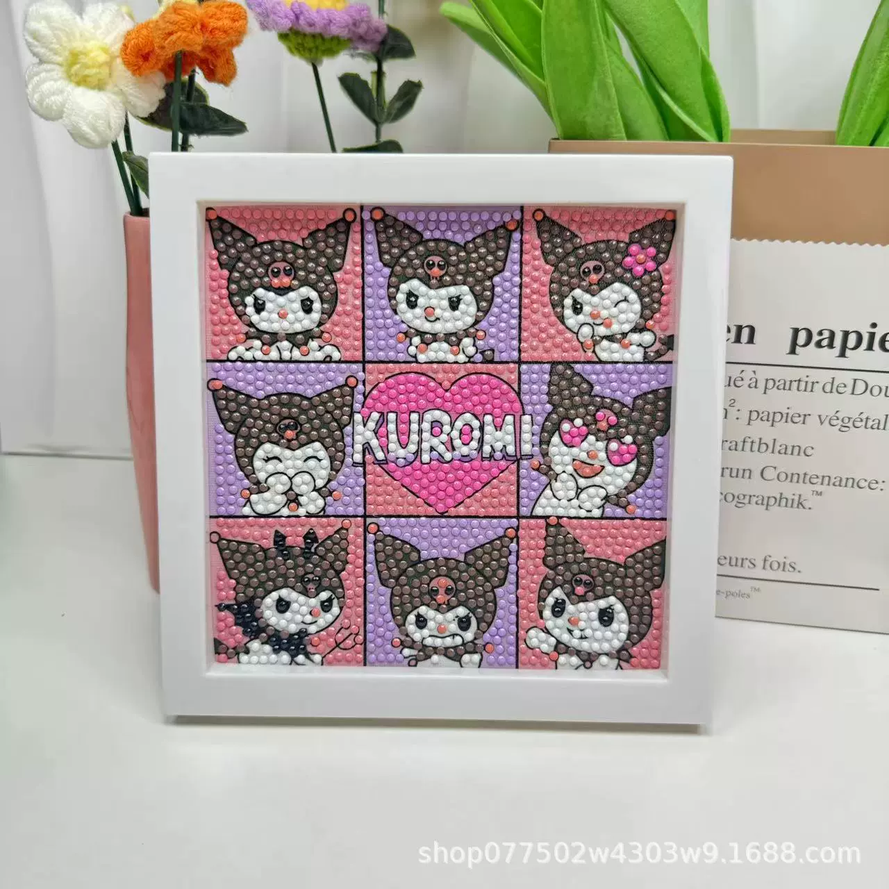 DIY-набор для алмазной мозаики 17×17 см, пластиковая рама, дизайн щенок, полный набор инструментов для кладки