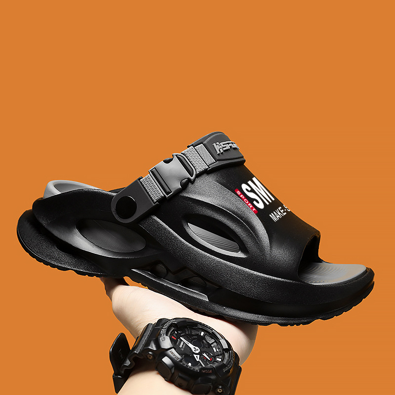 Thick-Soled Slippers for Men, Summer 2026 New Trendy Sports Outdoor Wear, Height-Increasing, Wear-Resistant, Beach Driving Fashion Sandals