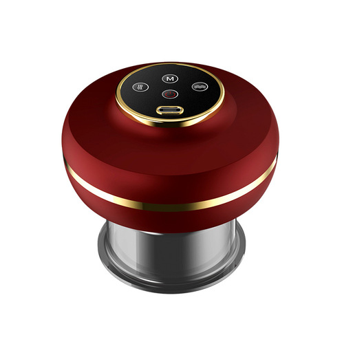 Household smart vacuum breathing cupping device meridian dredging massager heating electric scraping device negative pressure suction device