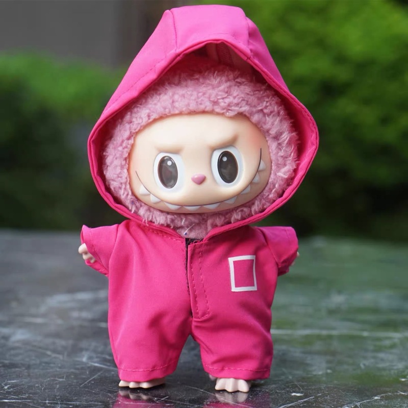 仅衣服拉布布labubu娃衣 二三代17cm挂件毛绒玩具衣服套装枪|undefined