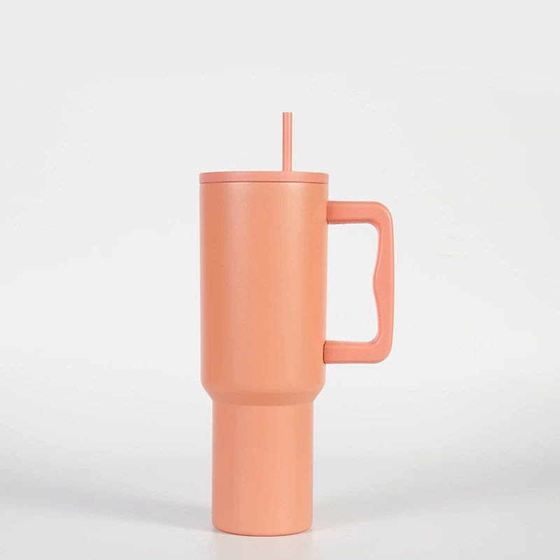 Вакуумный термостакан 40 oz AISI 304 нержавеющая сталь с ручкой и стеклянной вставкой, герметичный