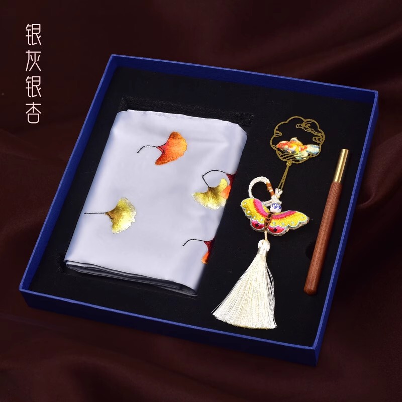 帝选蜀绣围巾刺绣丝巾中国特色礼物送老外的成都纪念品中国风礼品|undefined