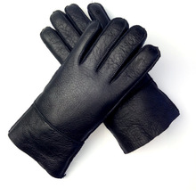 冬季男士真羊皮毛一体手套厚实保暖骑行手套加厚防寒