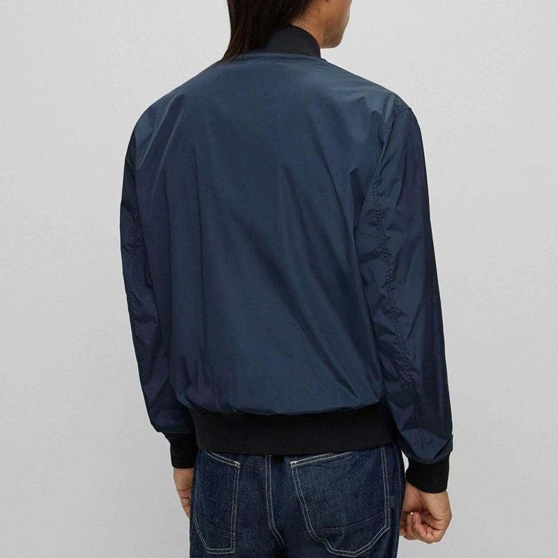 Retro windproof waterproof baseball jacket with zipper for work, trench coat, slim fit