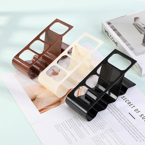 Four-Hole Air Conditioner TV Remote Control Holder Storage Desk Plastic Organizer Creative Multi-Function Shelf