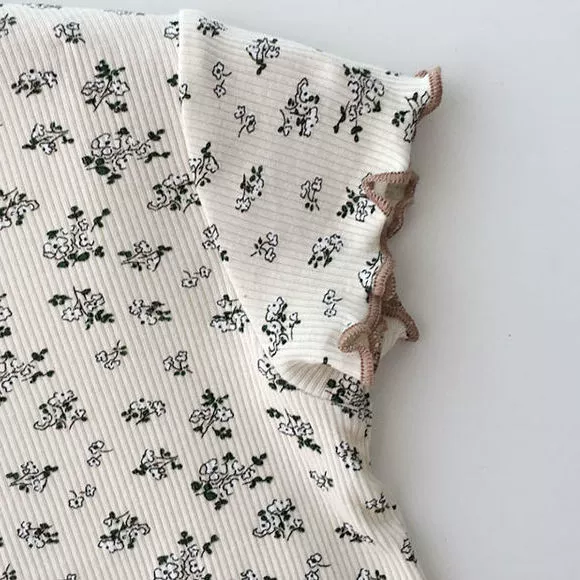Летняя пижама, шелковый тонкий набор, детские рукава, девочка, с коротким рукавом