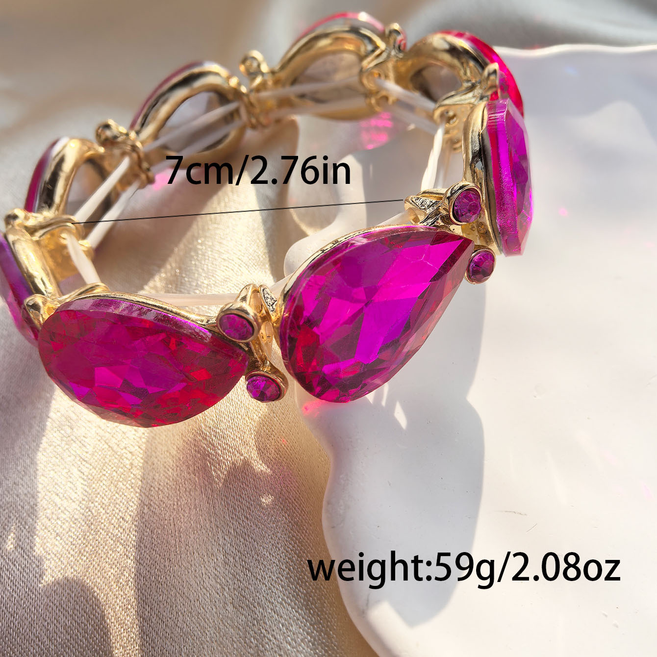 Vintage Style Classic Style Rhombus Rhinestones Alloy Chain-free Chain & Link Bracelets Wholesale display picture 4