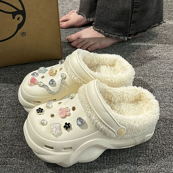 White fleece keep warm rabbit