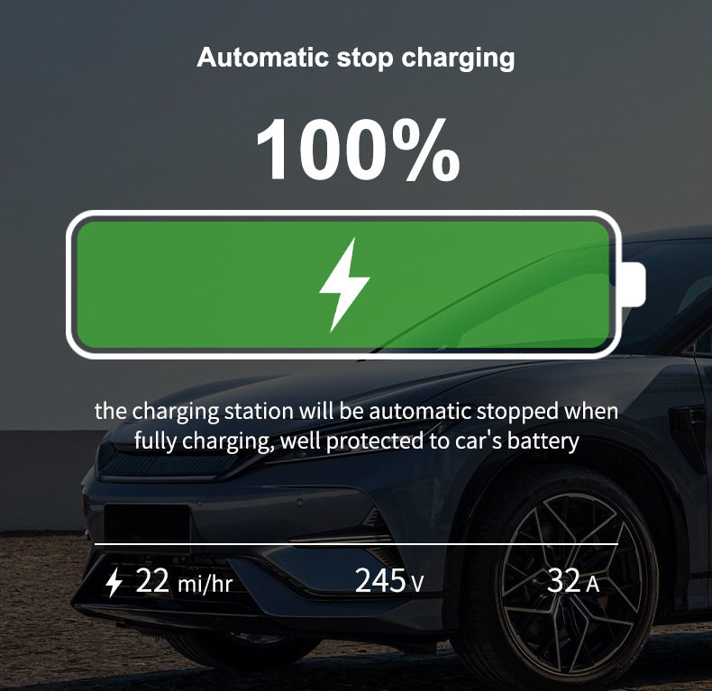 Charging Pile Type2 European Standard 3.68Kw Tesla Wenjie New Energy Vehicle Portable Fast Charger