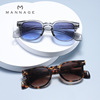 Retro trend sunglasses, brand small design glasses, European style, suitable for import