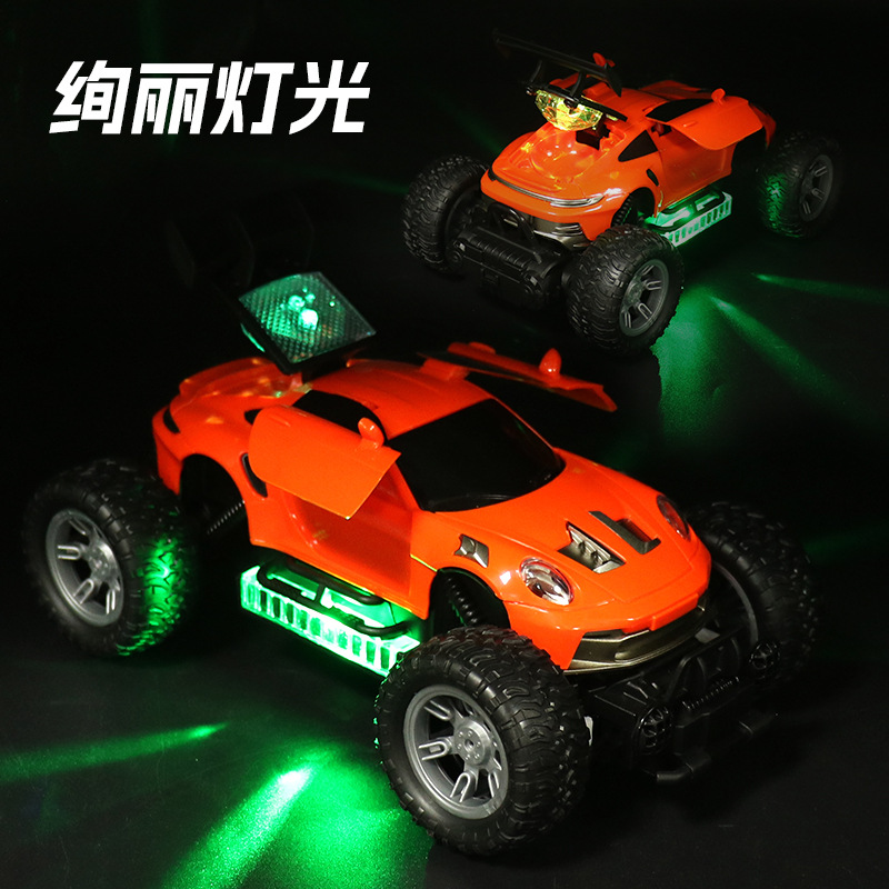 Vehículo todoterreno de control remoto para niños transfronterizos, luces brillantes, apertura de puerta con un botón, coche de control remoto con tracción en las cuatro ruedas, coche de carreras, juguete para niños
