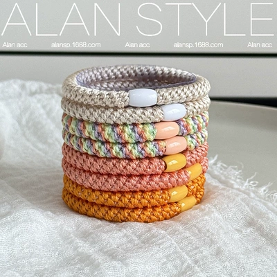 Anti-Collapse Hair Band, High Elasticity – Saç üçün rezinlər - sunshine-orange-6cm