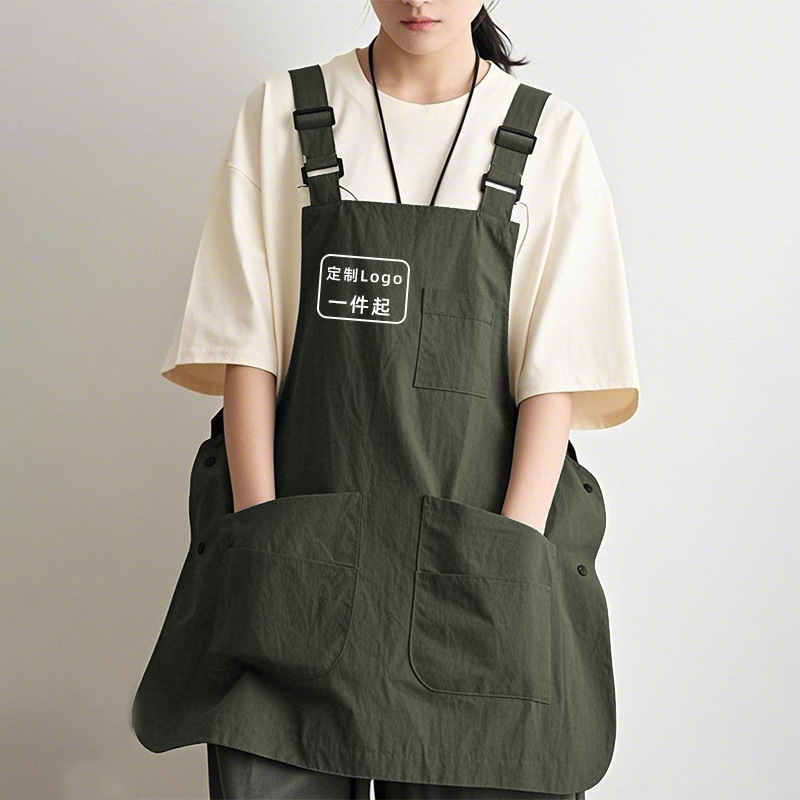 Apron for Kitchen, Water Splashing, Thin Style for Baking, Catering, Camping, Barber, Milk Tea, Pet Shop, Two-Sided Workwear Coverall Apron for Kitchen, Water Splashing, Thin Style for Baking, Catering, Camping, Barber, Milk Tea, Pet Shop, Two-Sided Workwear Coverall