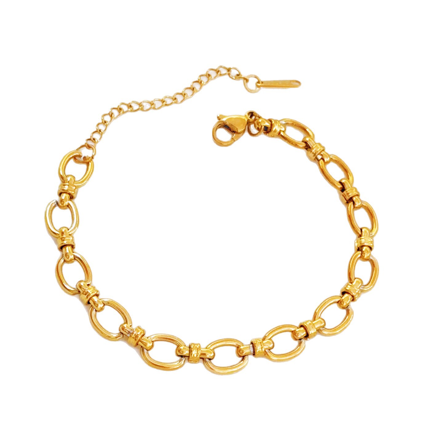 Venta directa de fábrica de joyería de temperamento simple de moda europea y americana al por mayor de joyería de pulsera de acero de titanio popular de lujo ligero francés al por mayor image 5