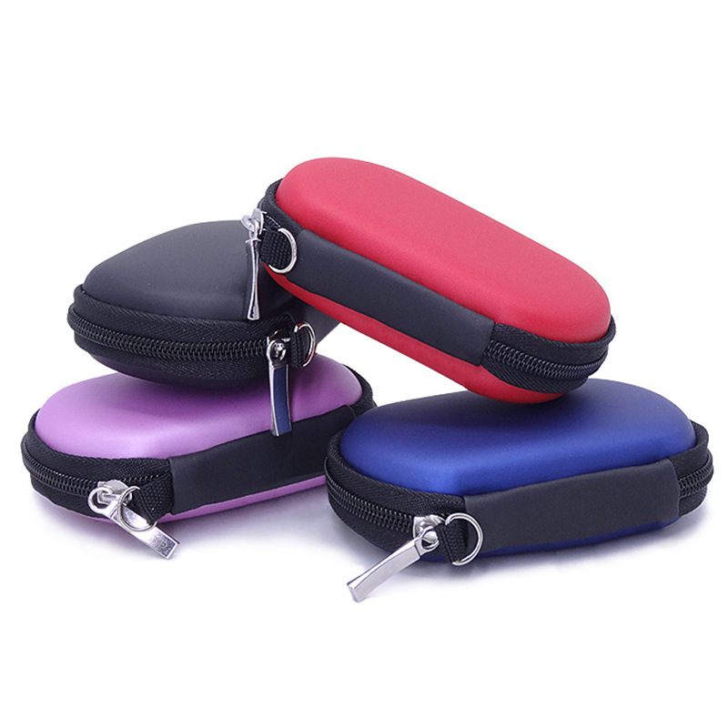 Fabricante en stock EVA monedero mini Oval auriculares cable de datos bolsa de almacenamiento accesorios clave U disco U escudo bolsa image 5