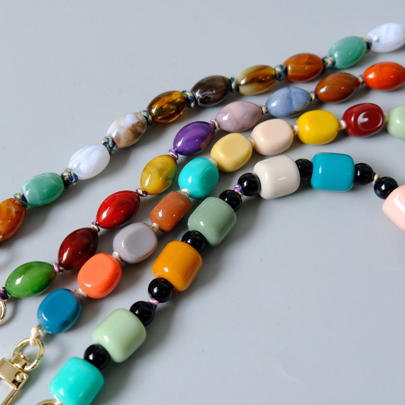 All Seasons Resin Color Block Bag Chain display picture 1