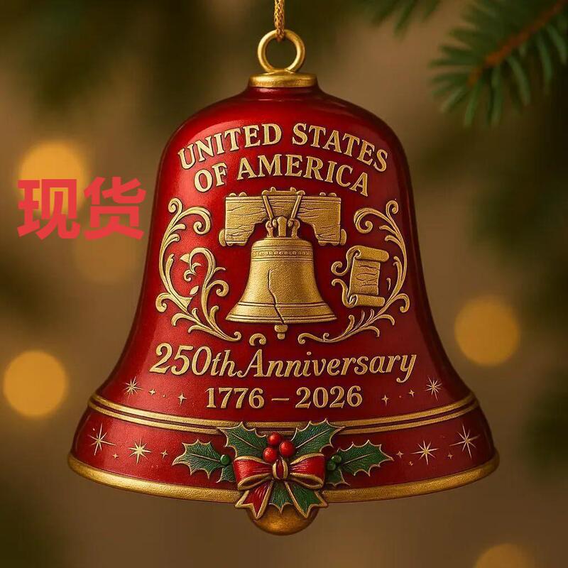 跨境奇趣新款热销U.S. 250th Anniversary Bell Ornament金属铃铛|undefined
