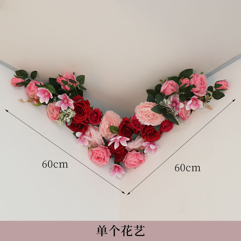 结婚室内卧室天花板客厅房顶玫瑰四角高级挂墙装饰婚房布置花墙花|undefined