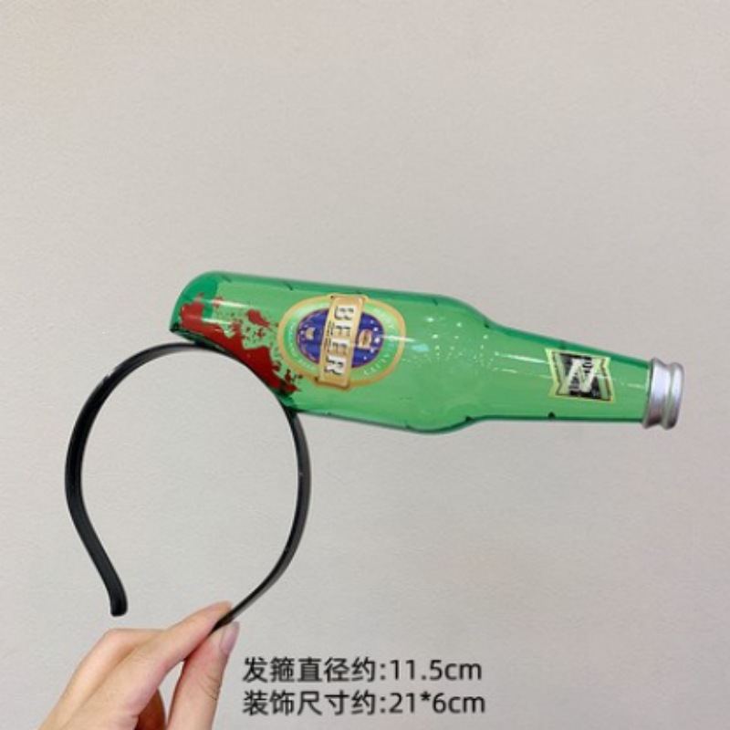 Botella de vino con cabeza