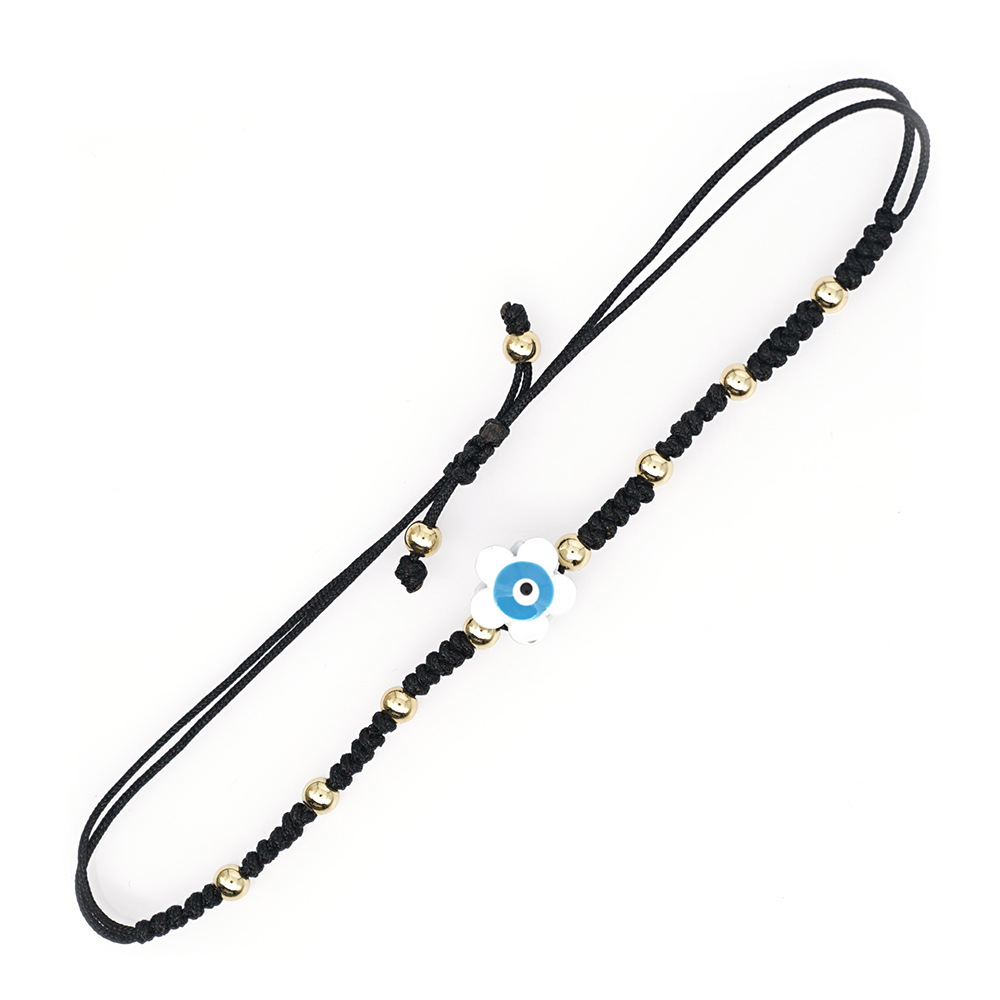 3g Weight No Inlaid Inlay Material Bracelets Classification rope Chain Material Cord In Chain Chain Type Anniversary, Business, Travel Occasion Alloy Material Geometric Pattern Women'S Gender Fashion Style Beaded, Handmade Craft Simple Fashion Zinc Alloy Enamel Daisy Flower Bracelet 7