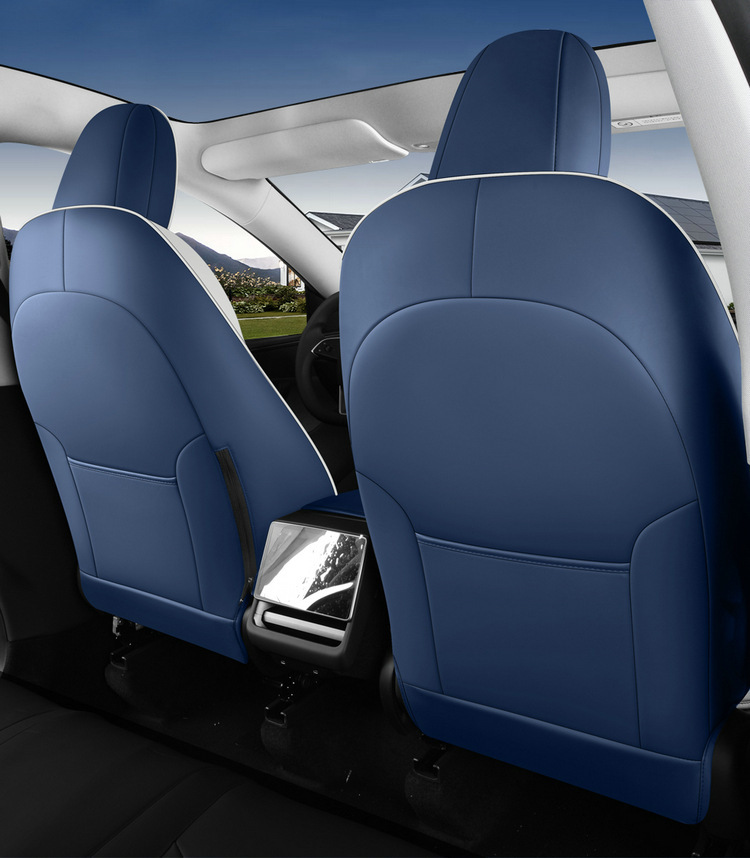 New Model-Specific 25-Piece Tesla Model Y and Model 3 Full Leather Universal Car Seat Covers