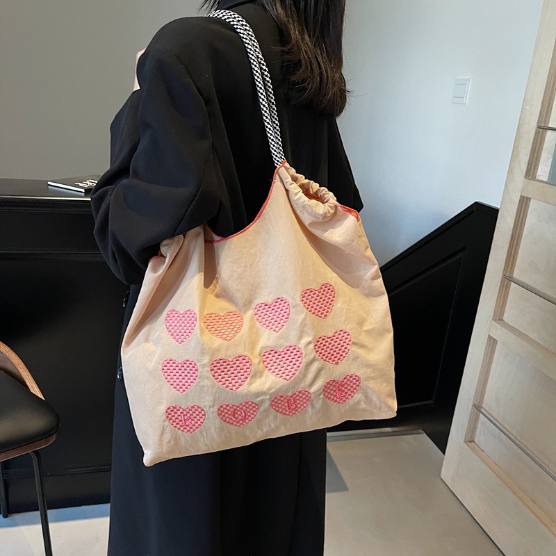 Winter Japanese nylon capacious shopping bag