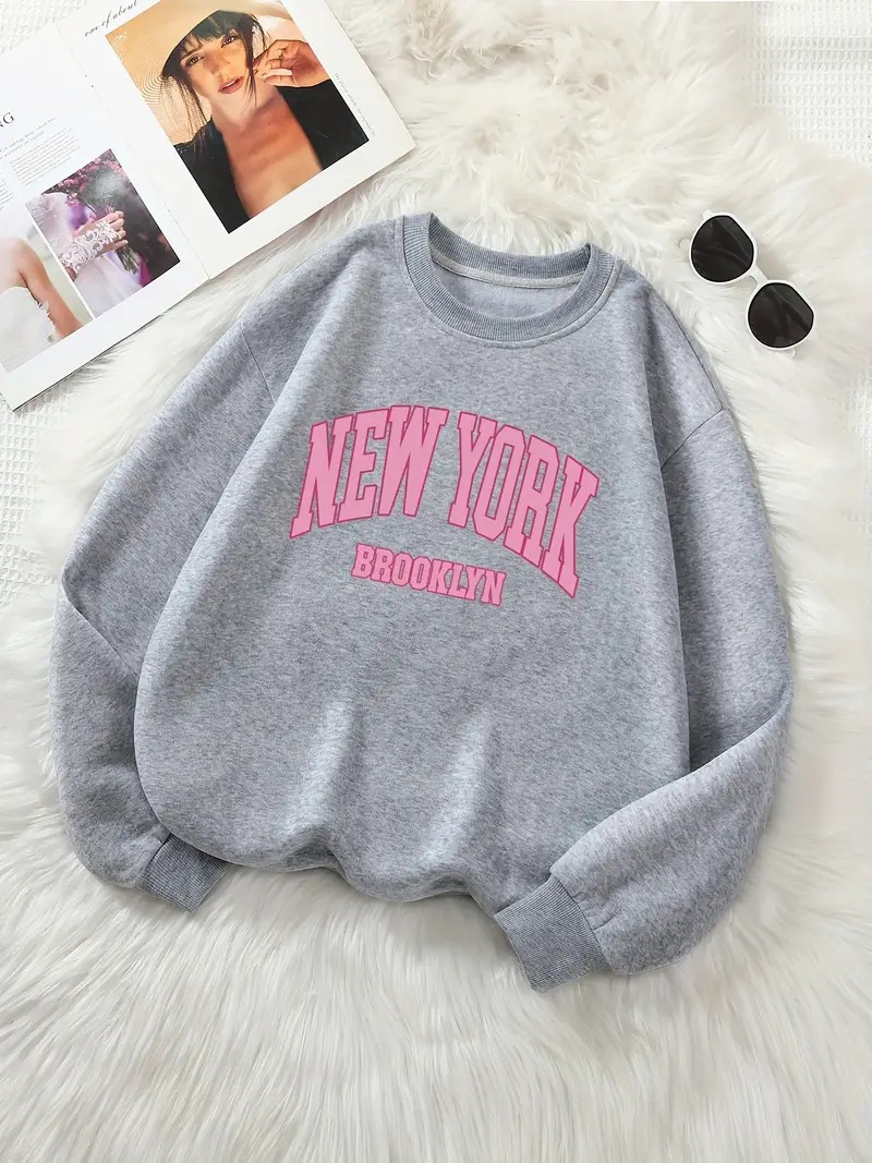 2024 Women's Printed Crew Neck Sweatshirt Available_voghion.com