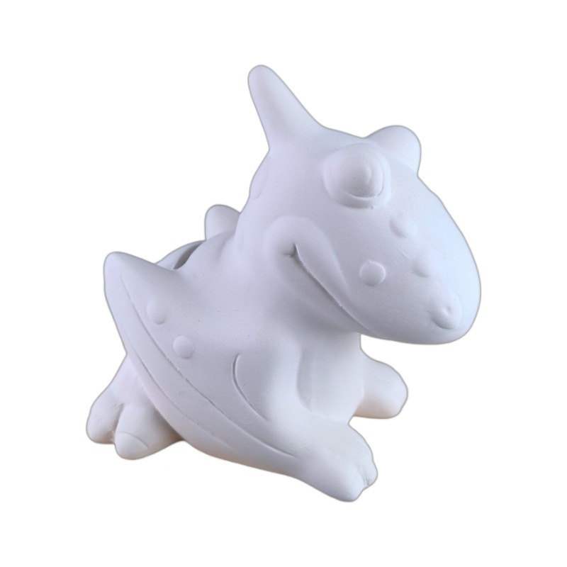 Juguete de Cerámica Dinosaurio DIY para Pintar en Blanco para Niños y Escuelas