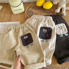 儿童裤子2025秋季新款男童卡通刺绣休闲裤宝宝洋气百搭长裤潮童装