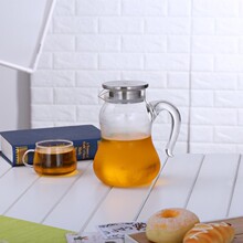 玻璃花茶壶耐热晾凉白开水杯大扎壶防爆大容量透明水瓶果汁壶家用