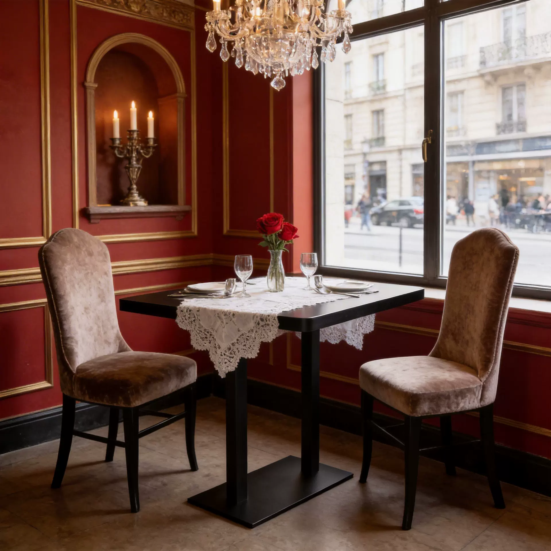 网红餐饮商用桌椅组合咖啡店酒馆糖水店西餐厅甜品奶茶店岩板餐桌