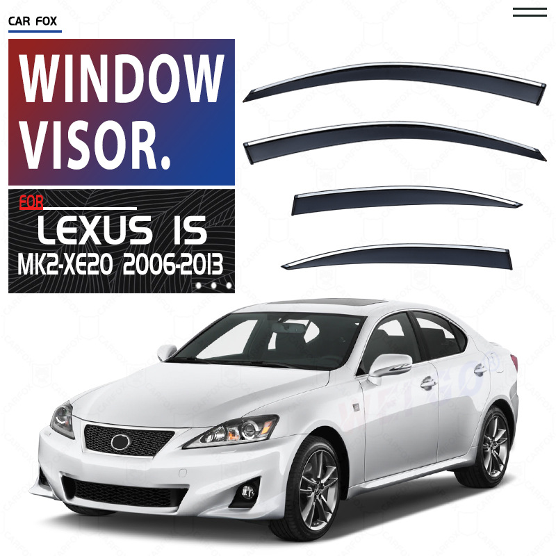 For Lexus IS rain shield rear rain eyebrow Lexus IS XE20 XE30 Window visor