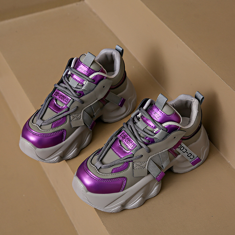 Dam Fritidsskor Sneakers Gummisula Dämpad Halkbeständig lättviktssko Sneakers_voghion.com