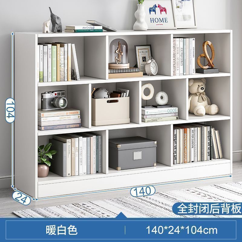 Estante de libros simple para el hogar contra la pared libre combinación multicapa de rejilla de almacenamiento estante de libros pintados para niños estante de libros bajo