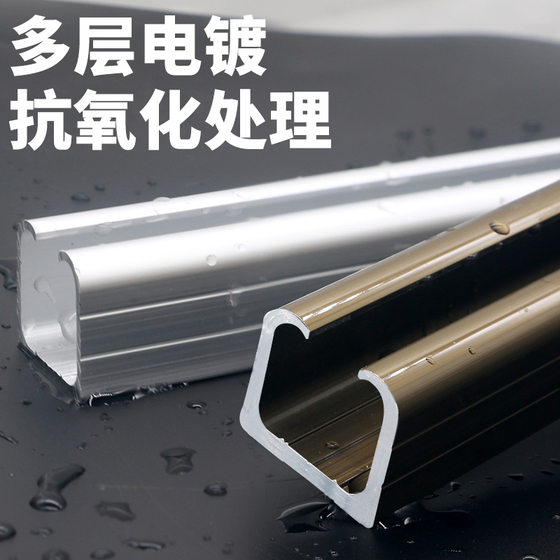 Wooden door hanging rail hanging wheel track slide glass door sliding door folding sliding door slide pulley hanging rail hanging wheel guide rail