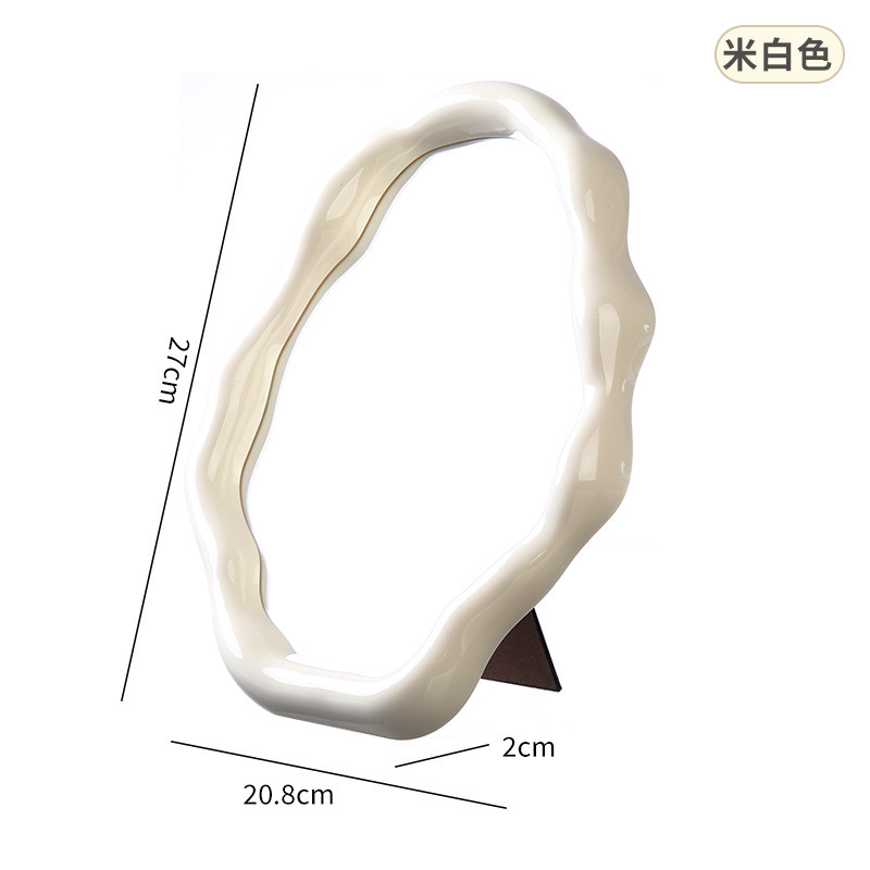 Espejo de maquillaje de nubes de forma alienígena escritorio irregular espejo pequeño vientos de crema dormitorio de estudiantes espejo de escritorio