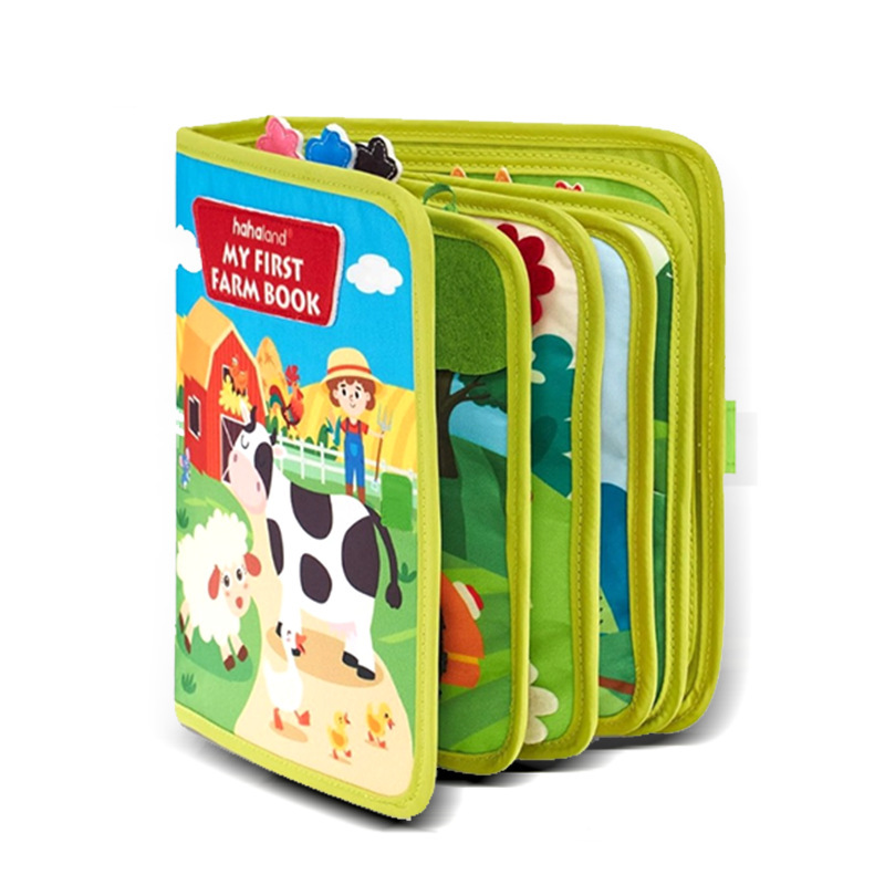 Tablero de aprendizaje de fieltro, granja, libro rasgado, comercio exterior transfronterizo, Amazon, juguetes de educación temprana, libros de cuentos al por mayor