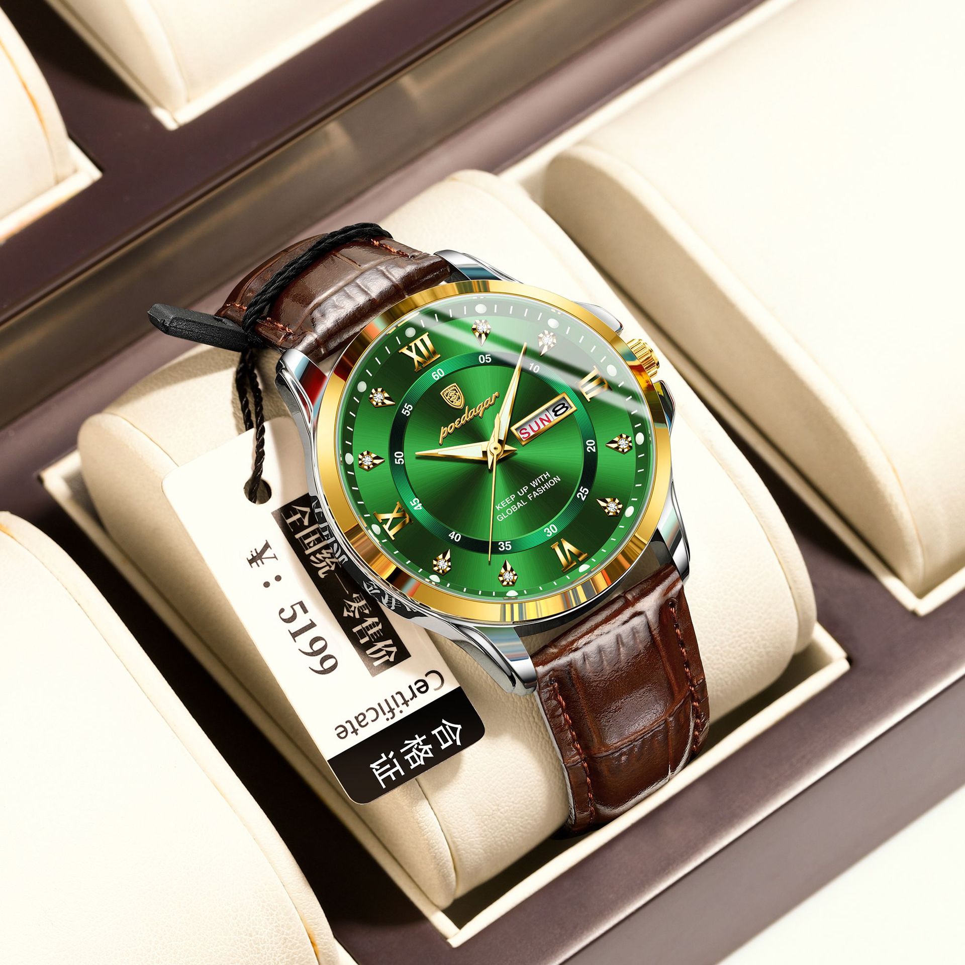 Cinturón de marca suiza, relojes para hombres, relojes de pulsera impermeables de lujo para estudiantes, relojes de pulsera impermeables en vivo de comercio exterior, una venta