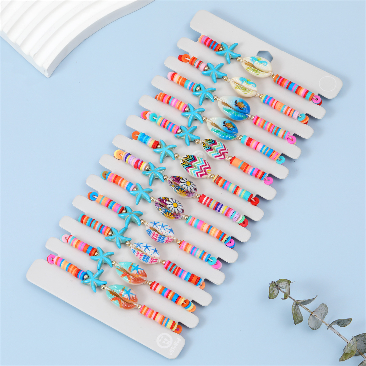 Daily Occasion Bohemian Beach Starfish Shell Shell Cord In Chain Beaded Bracelets Wholesale