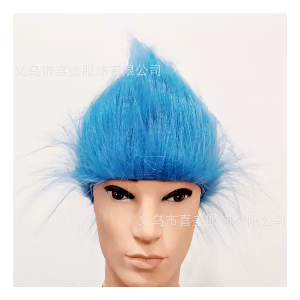 Trolls Plush Hat Headgear Halloween Christmas Stage Performance Crazy Hair Cosplay