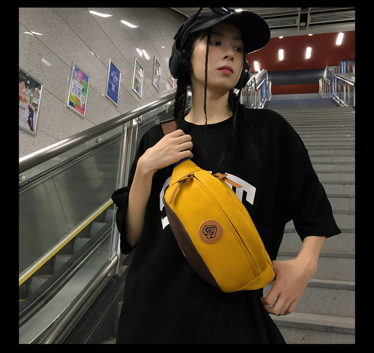 Simple and sporty trendy brand chest bags for both men and women, student waist bags, large-capacity niche single-shoulder bags, crossbody bags for women undefined