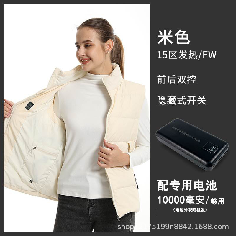 여성용 베이지 싱글 레이어 의류 + 10000 파워 뱅크